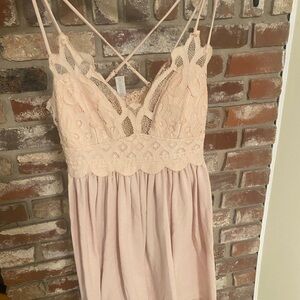 Zenana Outfitters Blush Lace Chemise